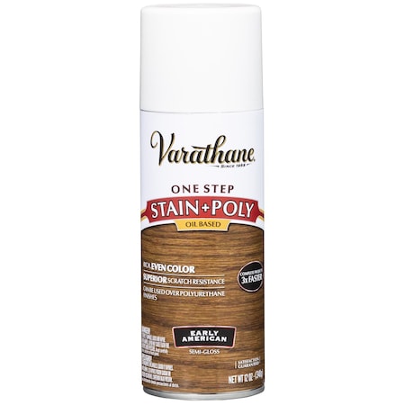 Varathane Varathane Semi-Transparent Semi-Gloss Early American Oil-Based One-Step Stain/Poly 12 oz 243869